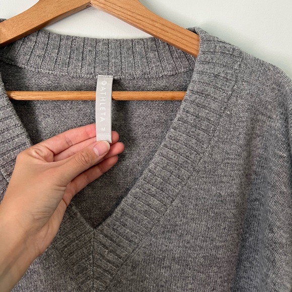 Athleta‎ Wool Cashmere Blend V Neck Sweater - Picture 4 of 6